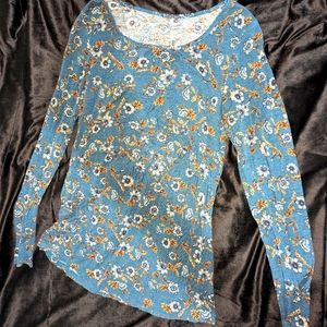 Long Sleeve Floral Shirt (Nursing/Maternity)